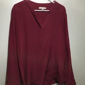 Burgundy Tunic Banana Republic